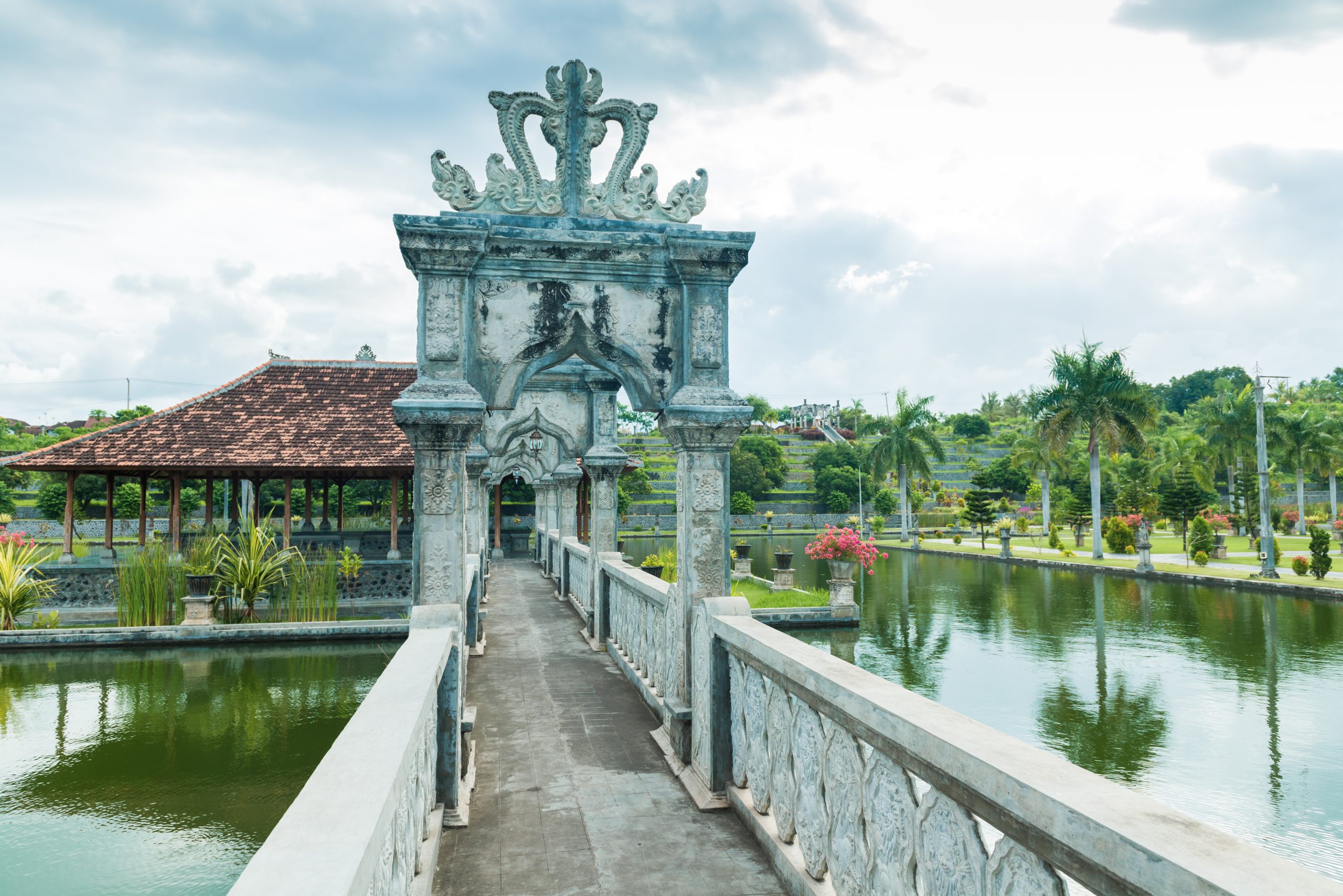 Karangasem water temple palace in Bali, Indonesia